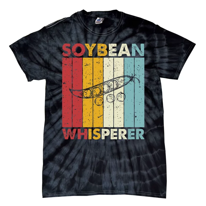 Crops Whisperer Farming Farmer Vintage Soybean Tie-Dye T-Shirt