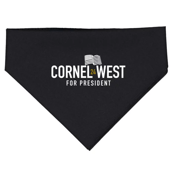 Cornel West For President Cornel West 2024 USA-Made Doggie Bandana