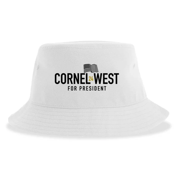 Cornel West For President Cornel West 2024 Sustainable Bucket Hat