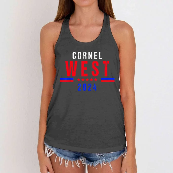 Cornel West For President Cornel West 2024 Women's Knotted Racerback Tank