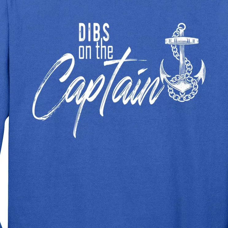 Captain Wife Funny Dibs On The Captain Gift Long Sleeve Shirt