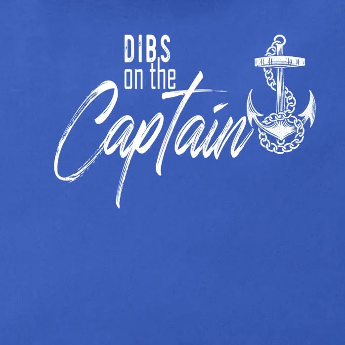 Captain Wife Funny Dibs On The Captain Gift Zip Tote Bag