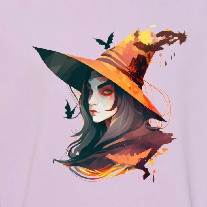 Cool Witch Face Gift Garment-Dyed Sweatshirt