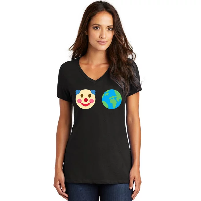 Clown World Funny Crazy Times Women's V-Neck T-Shirt