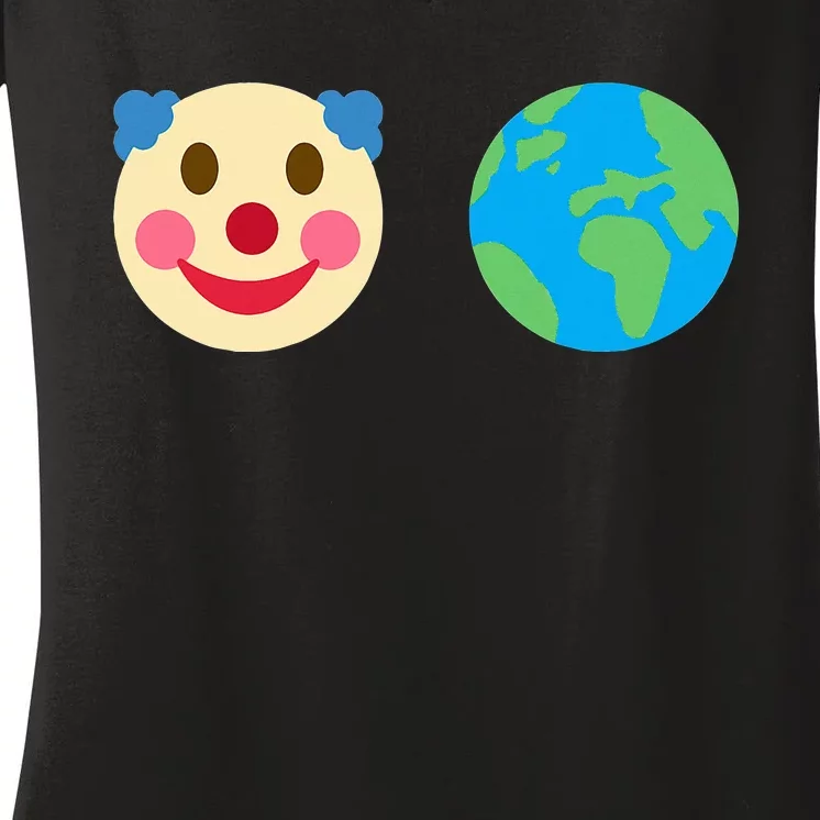 Clown World Funny Crazy Times Women's V-Neck T-Shirt