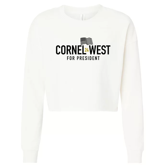 Cornel West For President Cornel West 2024 Cropped Pullover Crew