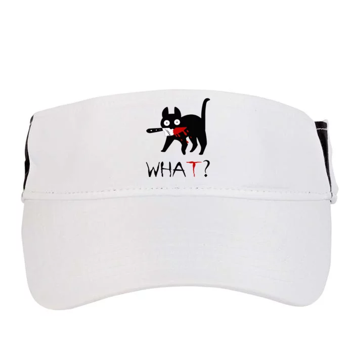 Cat What Funny Black Cat Murderous Cat With Knife Adult Drive Performance Visor