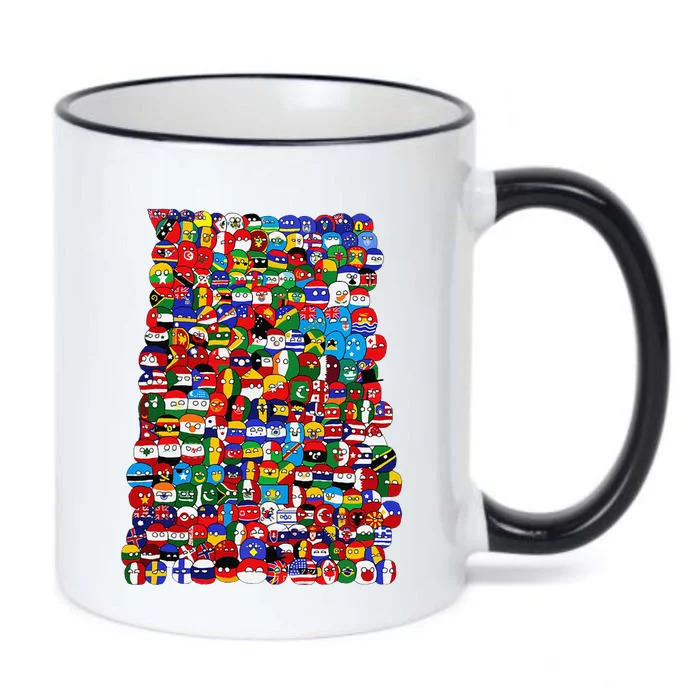 Countryballs World Flags Black Color Changing Mug