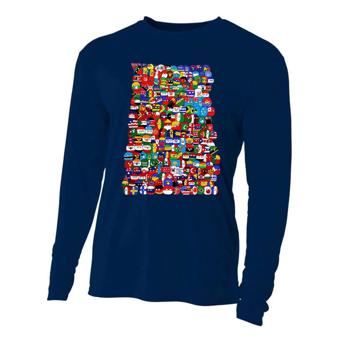 Countryballs World Flags Cooling Performance Long Sleeve Crew