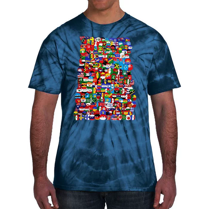 Countryballs World Flags Tie-Dye T-Shirt