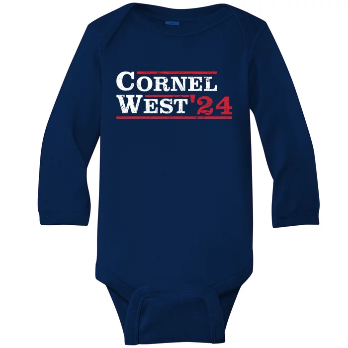 Cornel West For President Cornel West 2024 Baby Long Sleeve Bodysuit