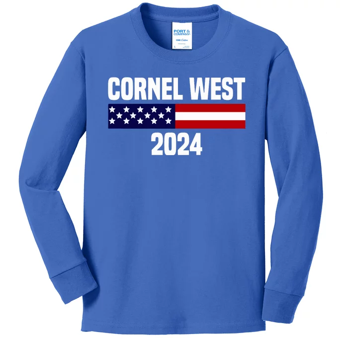 Cornel West For President 2024 Kids Long Sleeve Shirt