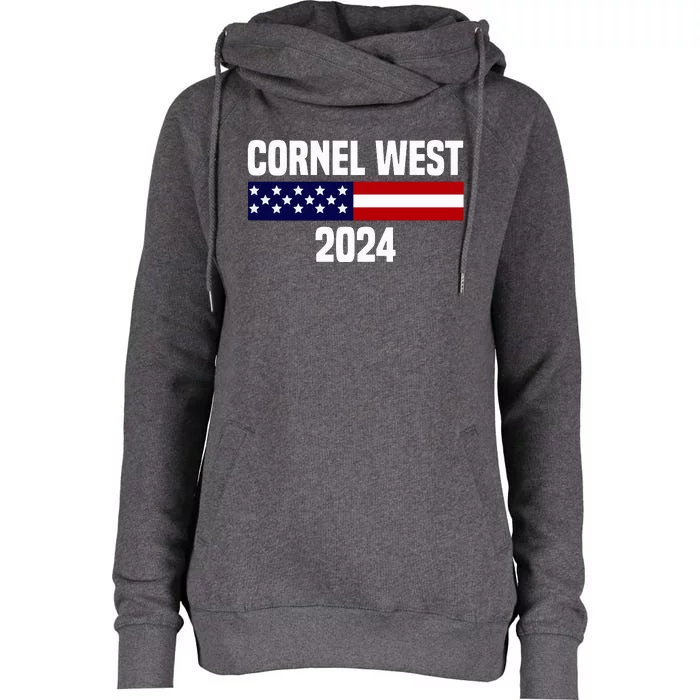 Cornel West For President 2024 Womens Funnel Neck Pullover Hood