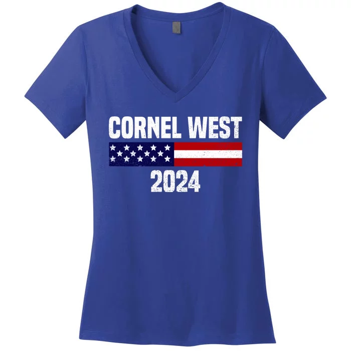 Cornel West For President 2024 Women's V-Neck T-Shirt