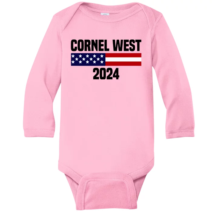 Cornel West For President 2024 Baby Long Sleeve Bodysuit