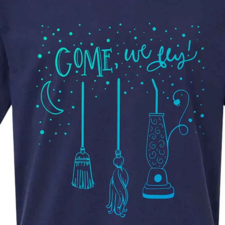 Come We Fly Halloween Hocus Fall Party Cute Gift Sueded Cloud Jersey T-Shirt