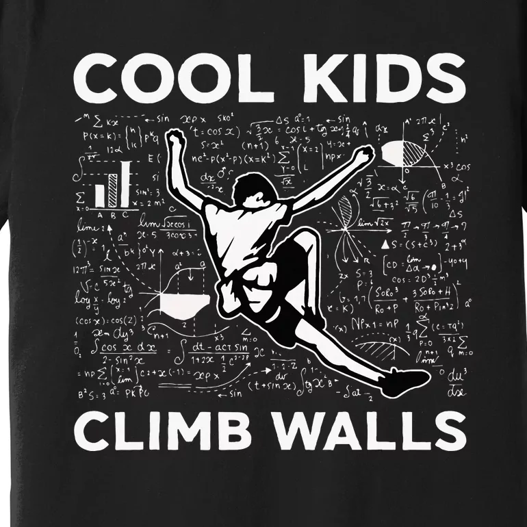 Climb Walls Funny Rock Climbing Bouldering Premium T-Shirt