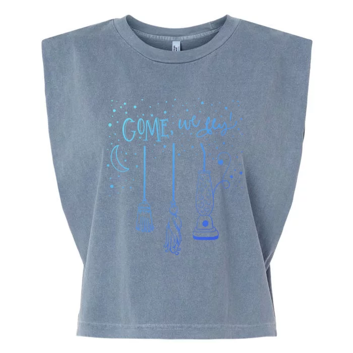 Come We Fly Halloween Hocus Fall Party Cute Gift Garment-Dyed Women's Muscle Tee