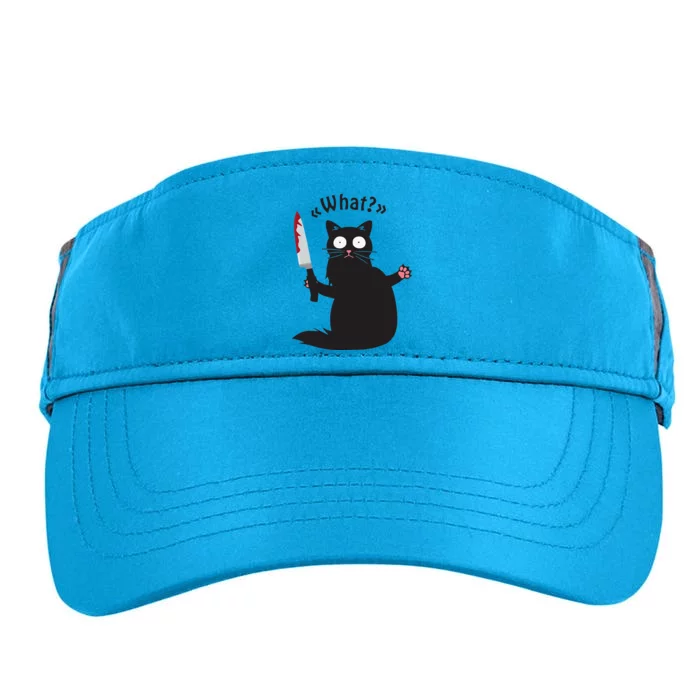 Cat What Funny Black Cat Fun Murderous Cat With Knife Adult Drive Performance Visor