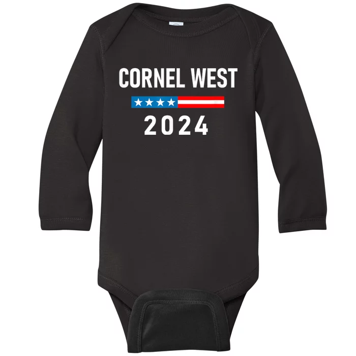 Cornel West For President Cornel West 2024 Baby Long Sleeve Bodysuit