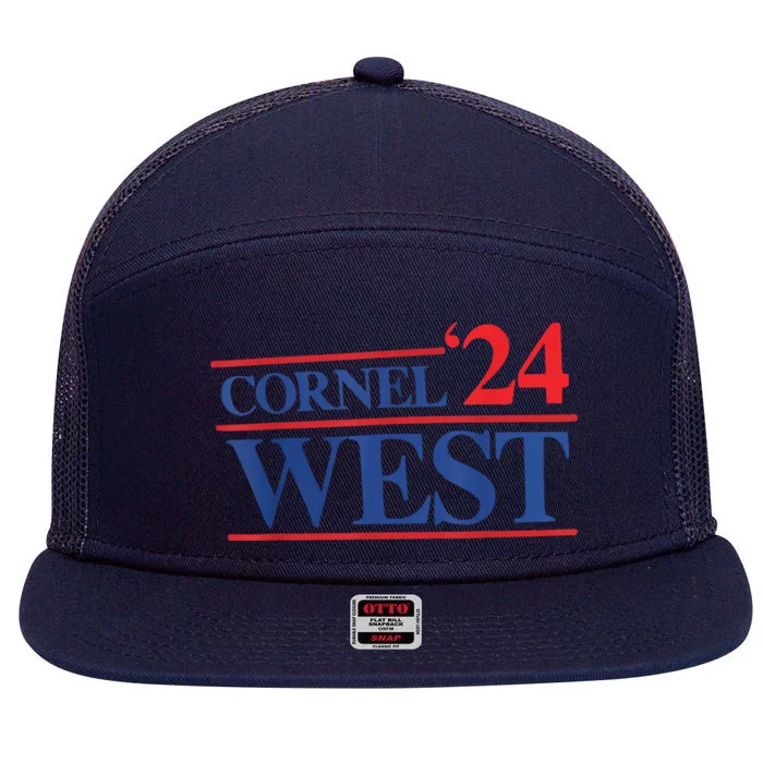 Cornel West For President Cornel West 2024 7 Panel Mesh Trucker Snapback Hat