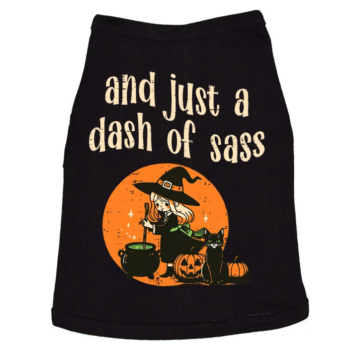 Cute Witch Funny Halloween Teens Doggie Tank