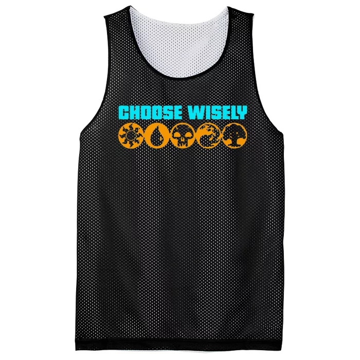 Choose Wisely Gamer M.A.N.A Symbols Gathering Magic Mesh Reversible Basketball Jersey Tank