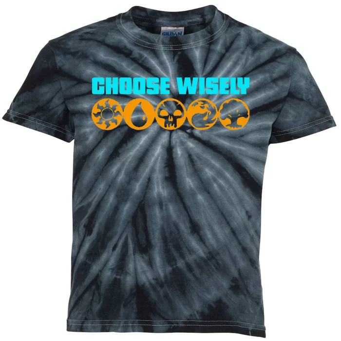 Choose Wisely Gamer M.A.N.A Symbols Gathering Magic Kids Tie-Dye T-Shirt