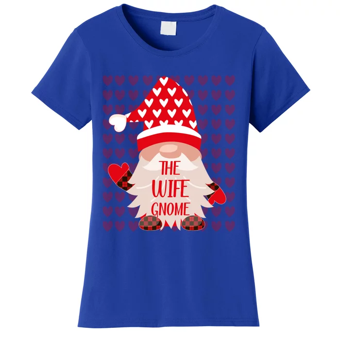 Cute Wife Gnome Family Matching Valentine's Day Costume Tee Gift Women's T-Shirt