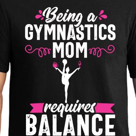 Coffee Wine Gymnast Gymnastics Mom Cute Quote Gift Cool Gift Pajama Set