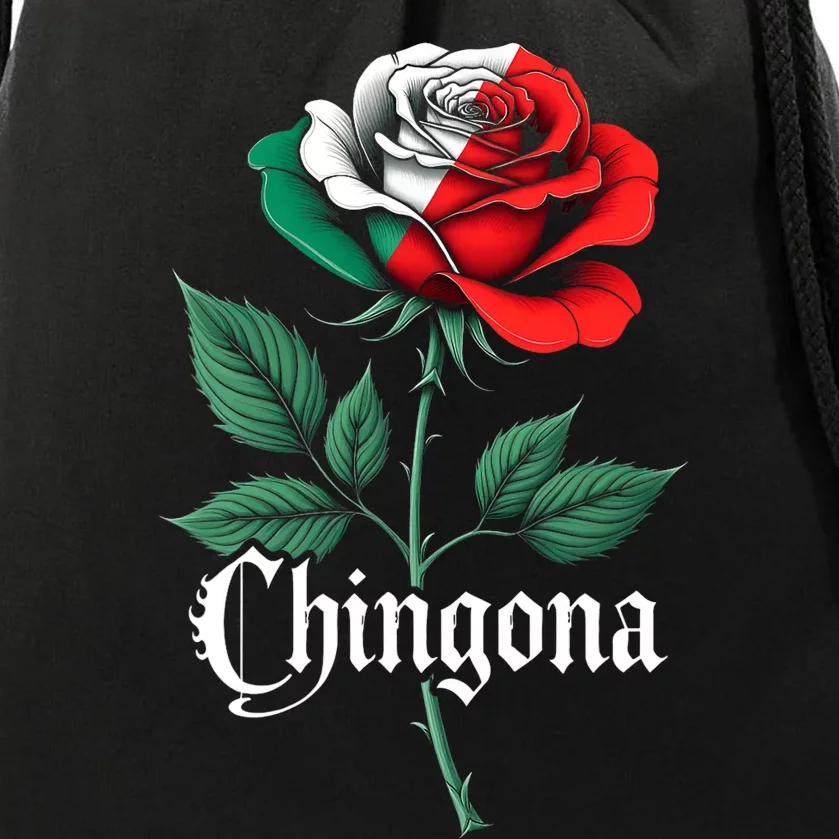 Chingona Women Girl Mexico Mexican Independence Day Flag Drawstring Bag