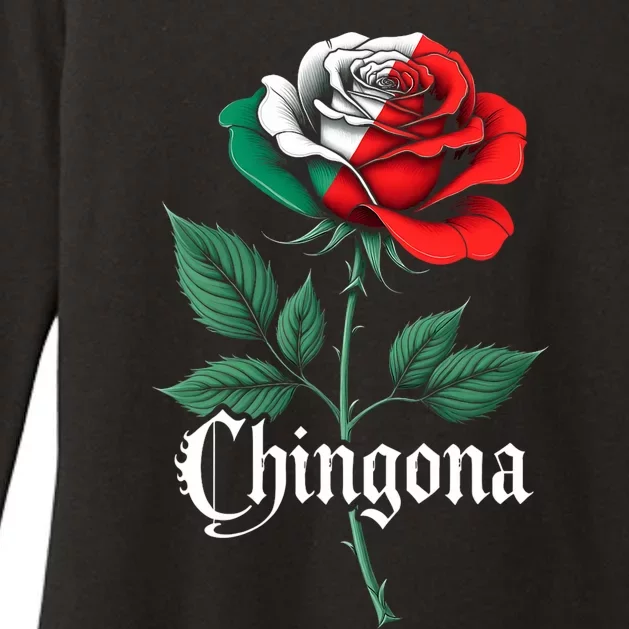 Chingona Women Girl Mexico Mexican Independence Day Flag Womens CVC Long Sleeve Shirt