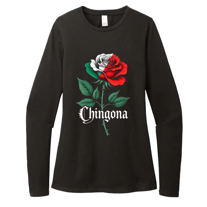 Chingona Women Girl Mexico Mexican Independence Day Flag Womens CVC Long Sleeve Shirt