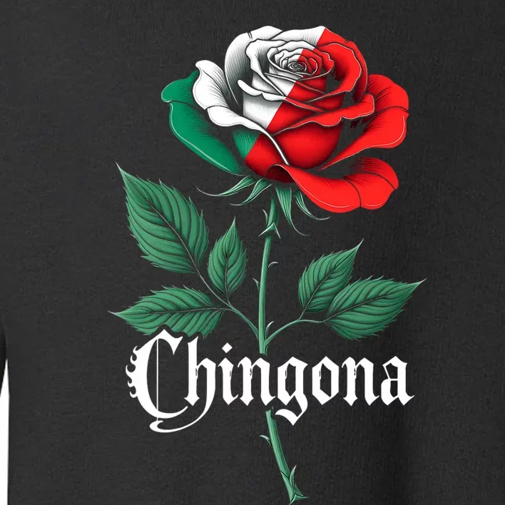 Chingona Women Girl Mexico Mexican Independence Day Flag Toddler Sweatshirt