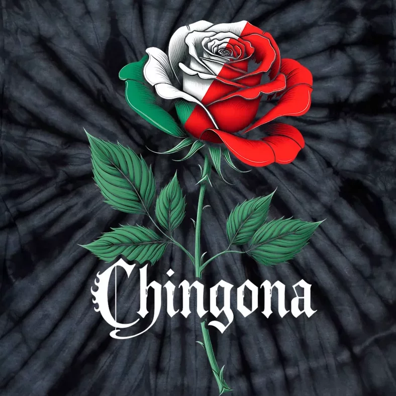 Chingona Women Girl Mexico Mexican Independence Day Flag Tie-Dye T-Shirt