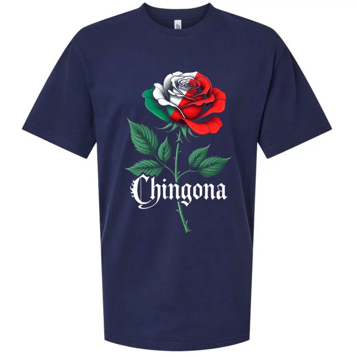 Chingona Women Girl Mexico Mexican Independence Day Flag Sueded Cloud Jersey T-Shirt