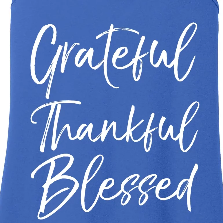 Christian Worship Gift Grateful Thankful Blessed Great Gift Ladies Essential Tank