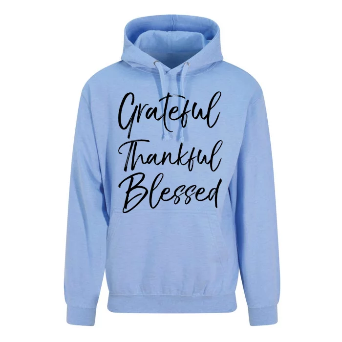 Christian Worship Gift Grateful Thankful Blessed Gift Unisex Surf Hoodie