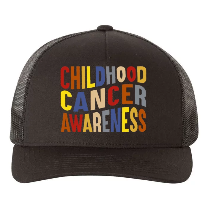 Cancer Warrior Gifts Childhood Cancer Awareness Yupoong Adult 5-Panel Trucker Hat