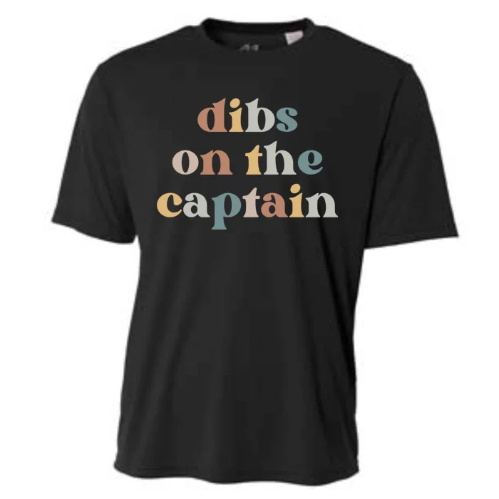 Captains Wife Gift Vintage Retro Dibs On The Captain Gift Cooling Performance Crew T-Shirt