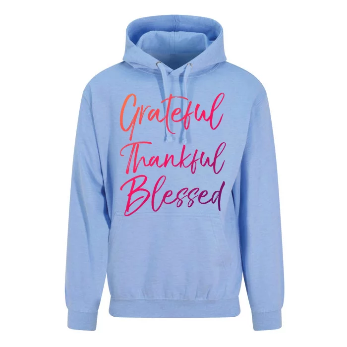 Christian Worship Gift Grateful Thankful Blessed Gift Unisex Surf Hoodie