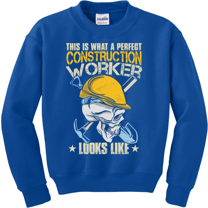 Construction Worker Gift Kids Sweatshirt