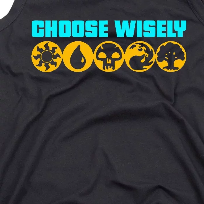 Choose Wisely Gamer Mana Symbols Gathering Magic Tank Top