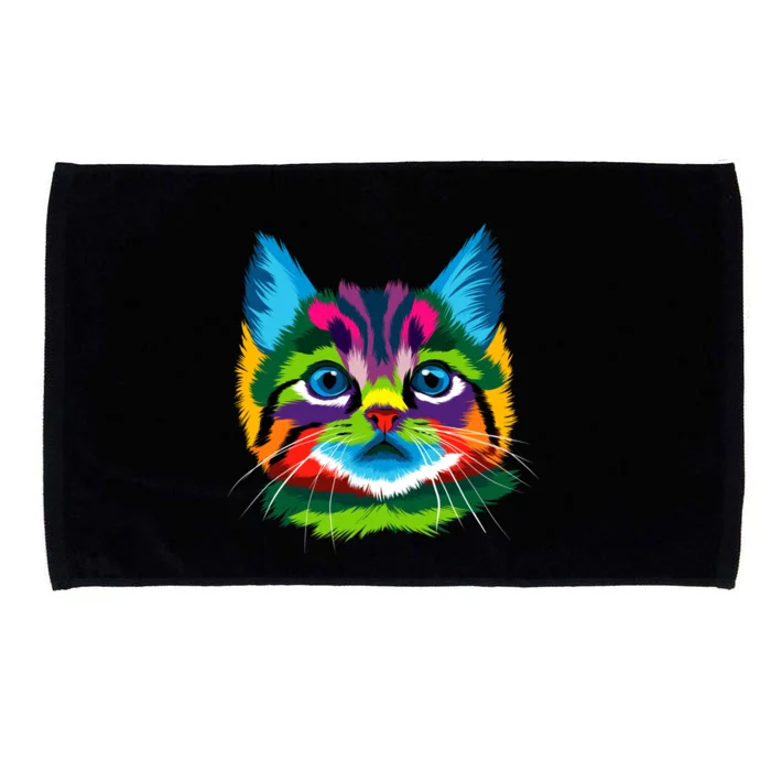 Cat Wo Graphic Teess Graphic Tee Cute Cat Microfiber Hand Towel