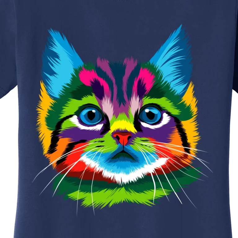 Cat Wo Graphic Teess Graphic Tee Cute Cat Women's T-Shirt