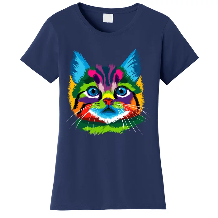 Cat Wo Graphic Teess Graphic Tee Cute Cat Women's T-Shirt