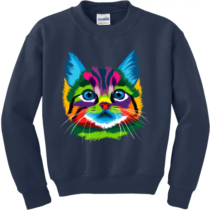 Cat Wo Graphic Teess Graphic Tee Cute Cat Kids Sweatshirt