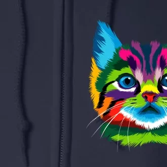 Cat Wo Graphic Teess Graphic Tee Cute Cat Full Zip Hoodie