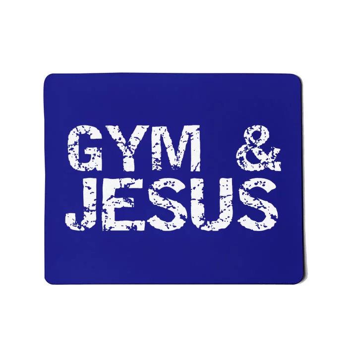 Christian Workout Gift For Distressed Gym And Jesus Mousepad