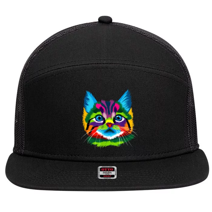 Cat Womens Graphic Tees Graphic Tee Cute Cat 7 Panel Mesh Trucker Snapback Hat